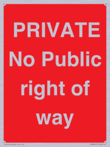 PRIVATE No Public right of way